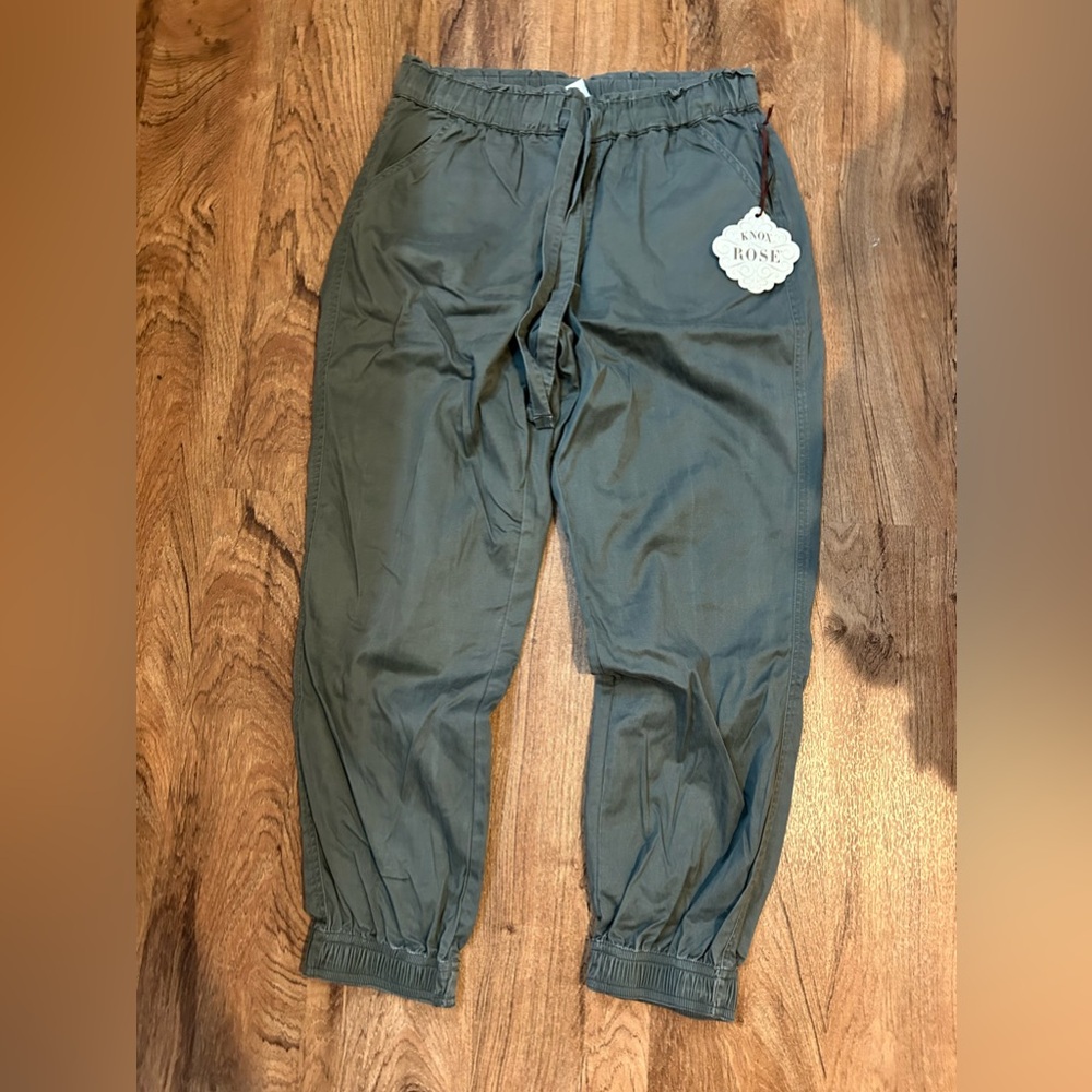 Green Joggers. Dusty Green Medium